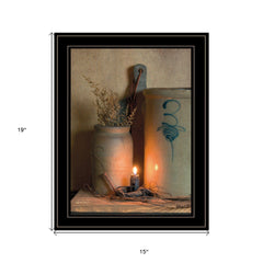 No 3 Bee Sting on a crock 2 Black Framed Print Wall Art - Homeroots