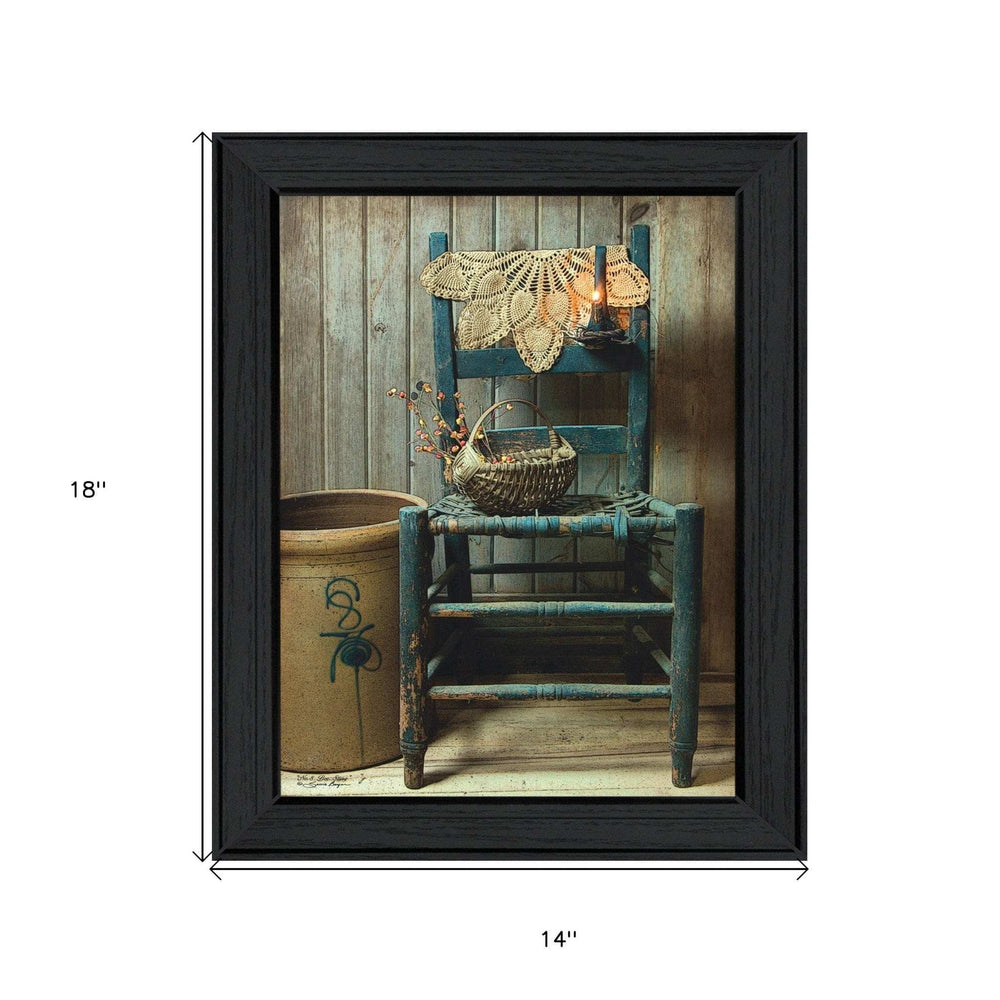 This Old Chair Black Framed Print Wall Art - Homeroots - Flyclothing LLC