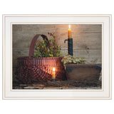 The Red Basket 1 White Framed Print Wall Art - Homeroots