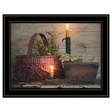 The Red Basket 2 Black Framed Print Wall Art - Homeroots