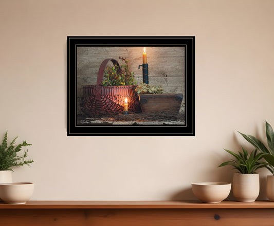 The Red Basket 2 Black Framed Print Wall Art - Homeroots
