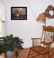 The Red Basket 3 Black Framed Print Wall Art - Homeroots