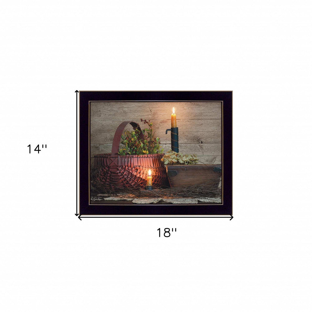 The Red Basket 3 Black Framed Print Wall Art - Homeroots - Flyclothing LLC