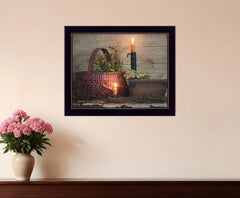 The Red Basket 3 Black Framed Print Wall Art - Homeroots