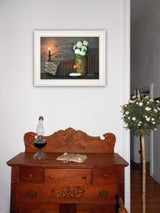 White Flowers 1 White Framed Print Wall Art - Homeroots - Flyclothing LLC