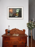 White Flowers 1 White Framed Print Wall Art - Homeroots