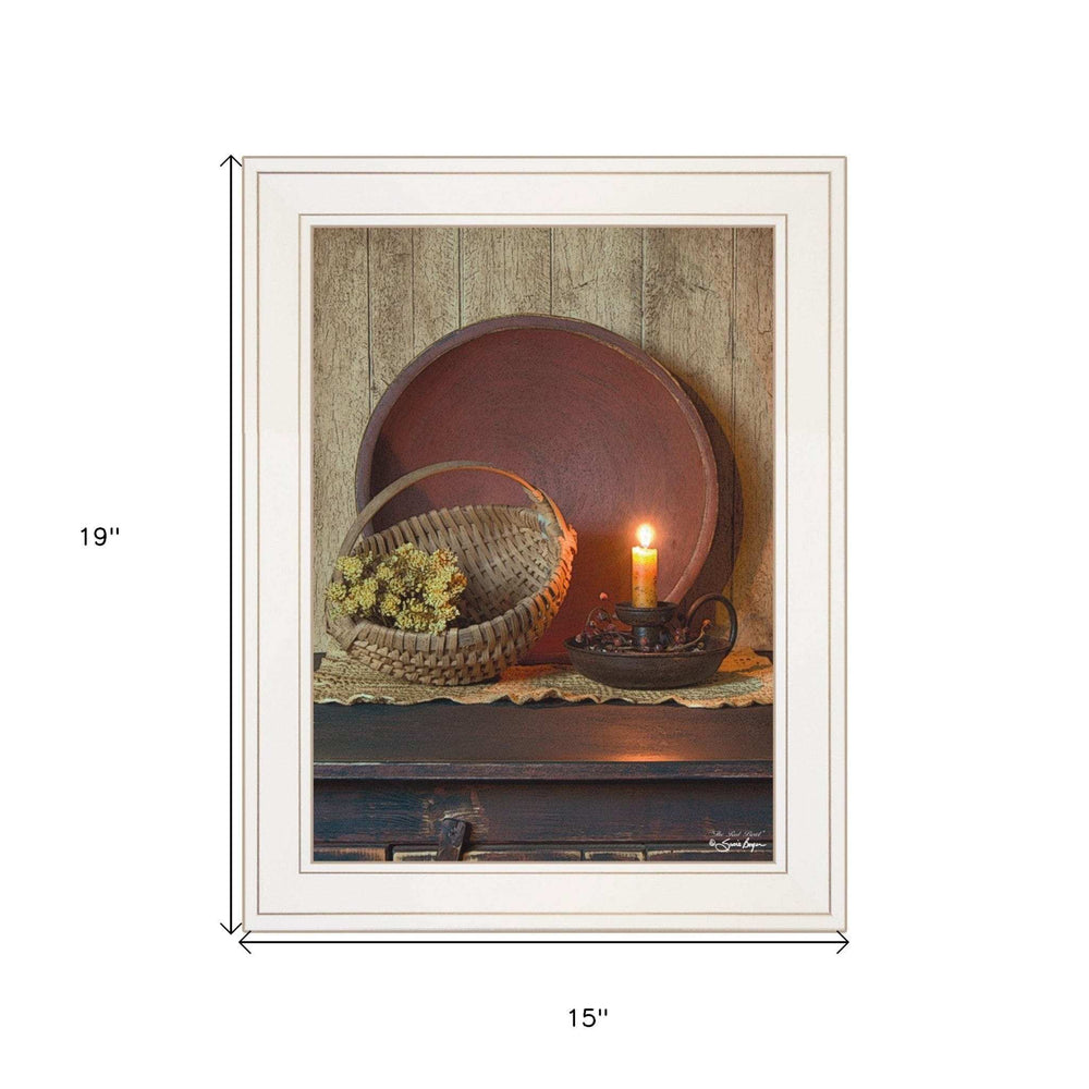 The Red Basket 4 White Framed Print Wall Art - Homeroots - Flyclothing LLC