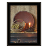 The Red Basket 5 Black Framed Print Wall Art - Homeroots