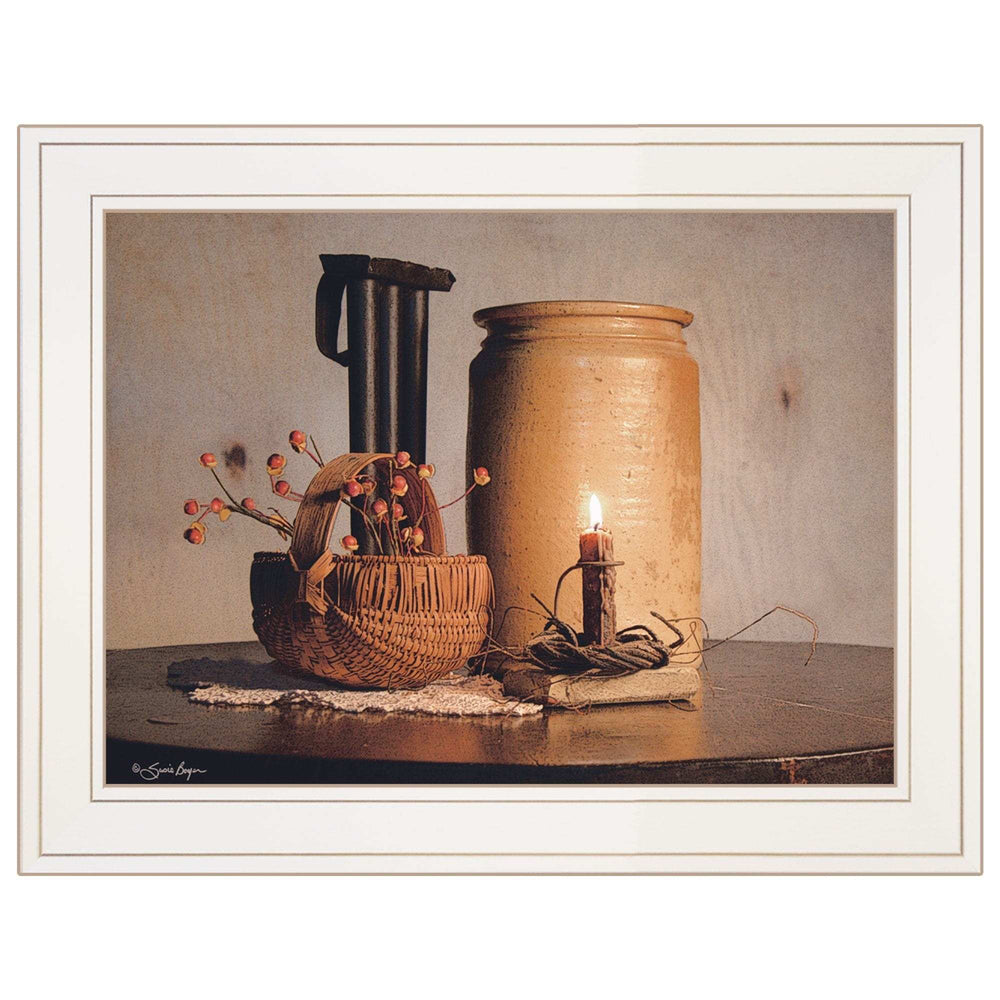 Bittersweet Basket 1 White Framed Print Wall Art - Homeroots - Flyclothing LLC