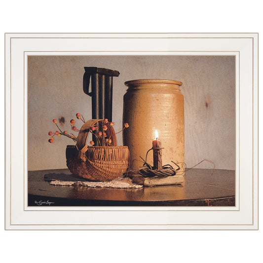 Bittersweet Basket 1 White Framed Print Wall Art - Homeroots