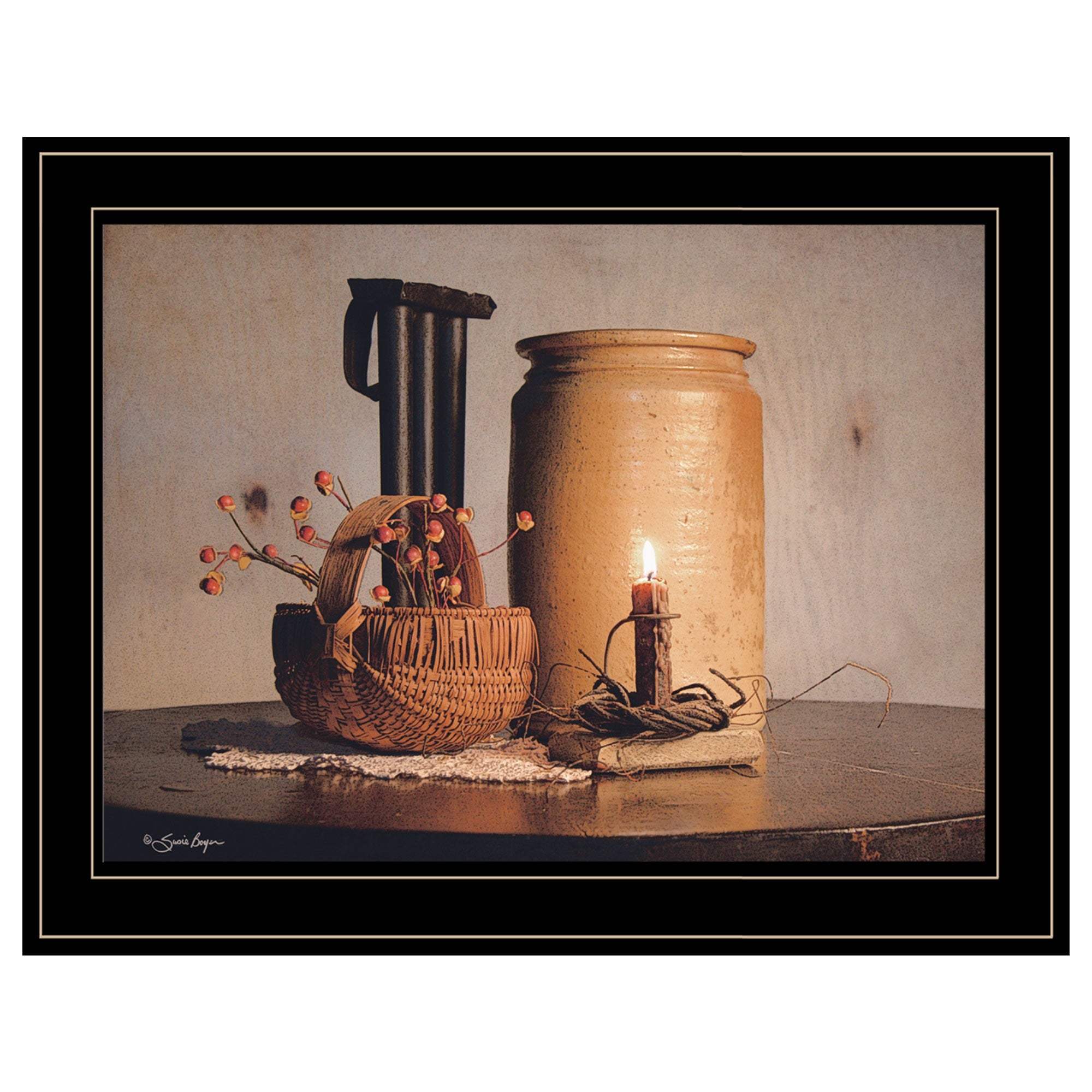 Bittersweet Basket 2 Black Framed Print Wall Art - Homeroots - Flyclothing LLC