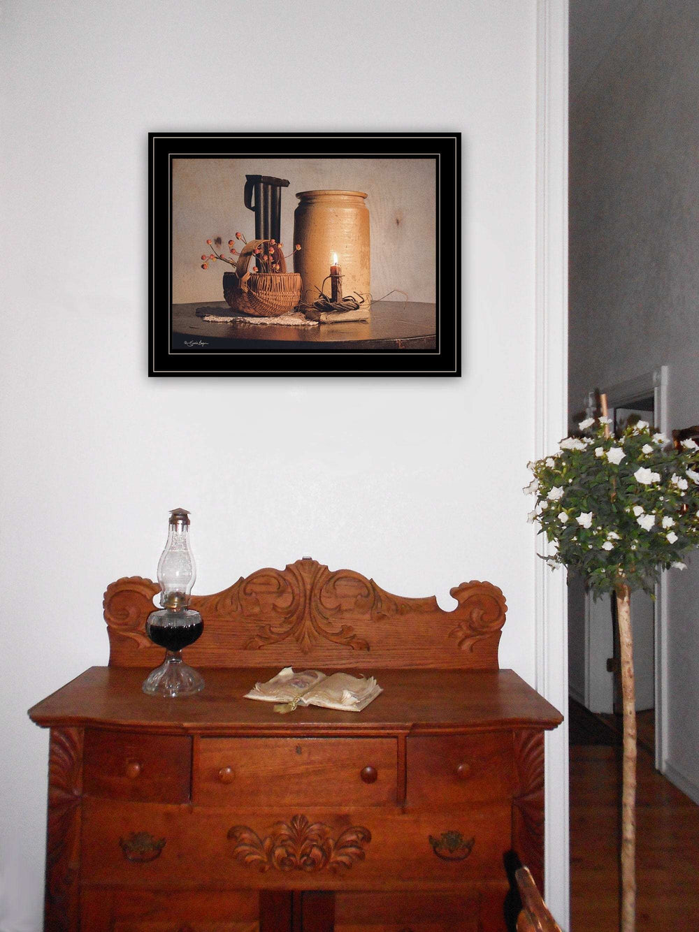 Bittersweet Basket 2 Black Framed Print Wall Art - Homeroots - Flyclothing LLC