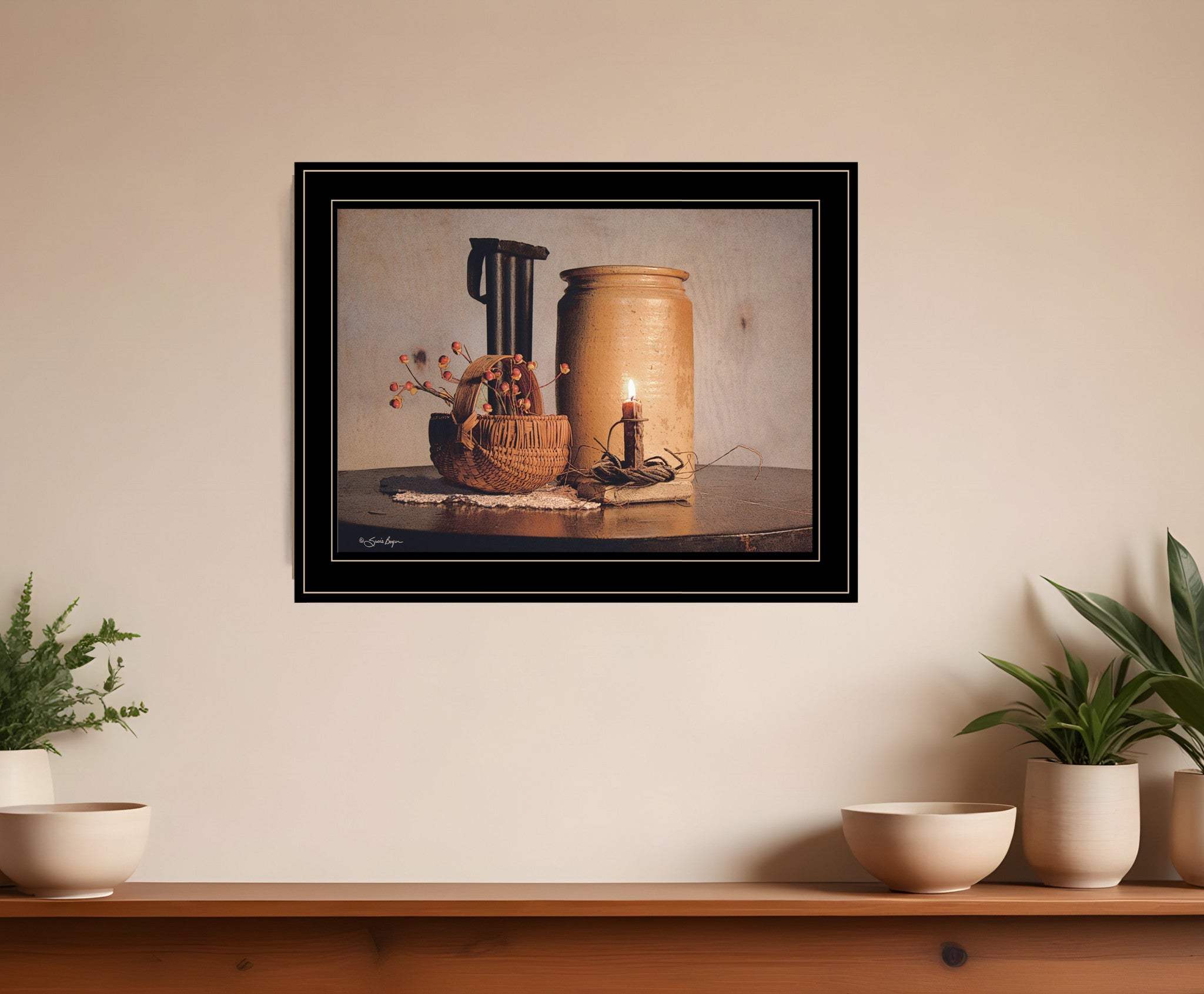 Bittersweet Basket 2 Black Framed Print Wall Art - Homeroots - Flyclothing LLC