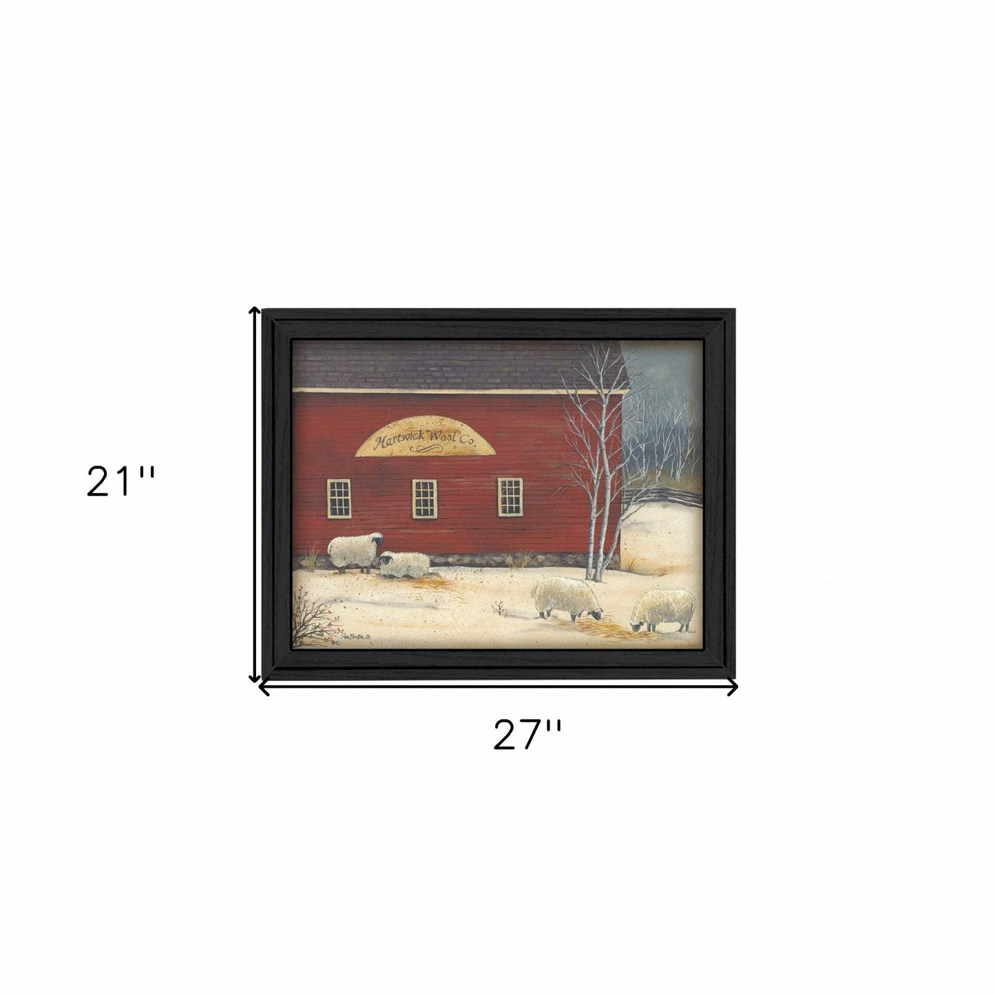 Hartwick Wool Co Black Framed Print Wall Art - Homeroots - Flyclothing LLC