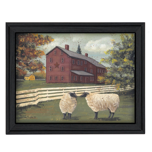 Hancock Sheep 1 Black Framed Print Wall Art - Homeroots
