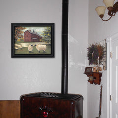 Hancock Sheep 1 Black Framed Print Wall Art - Homeroots