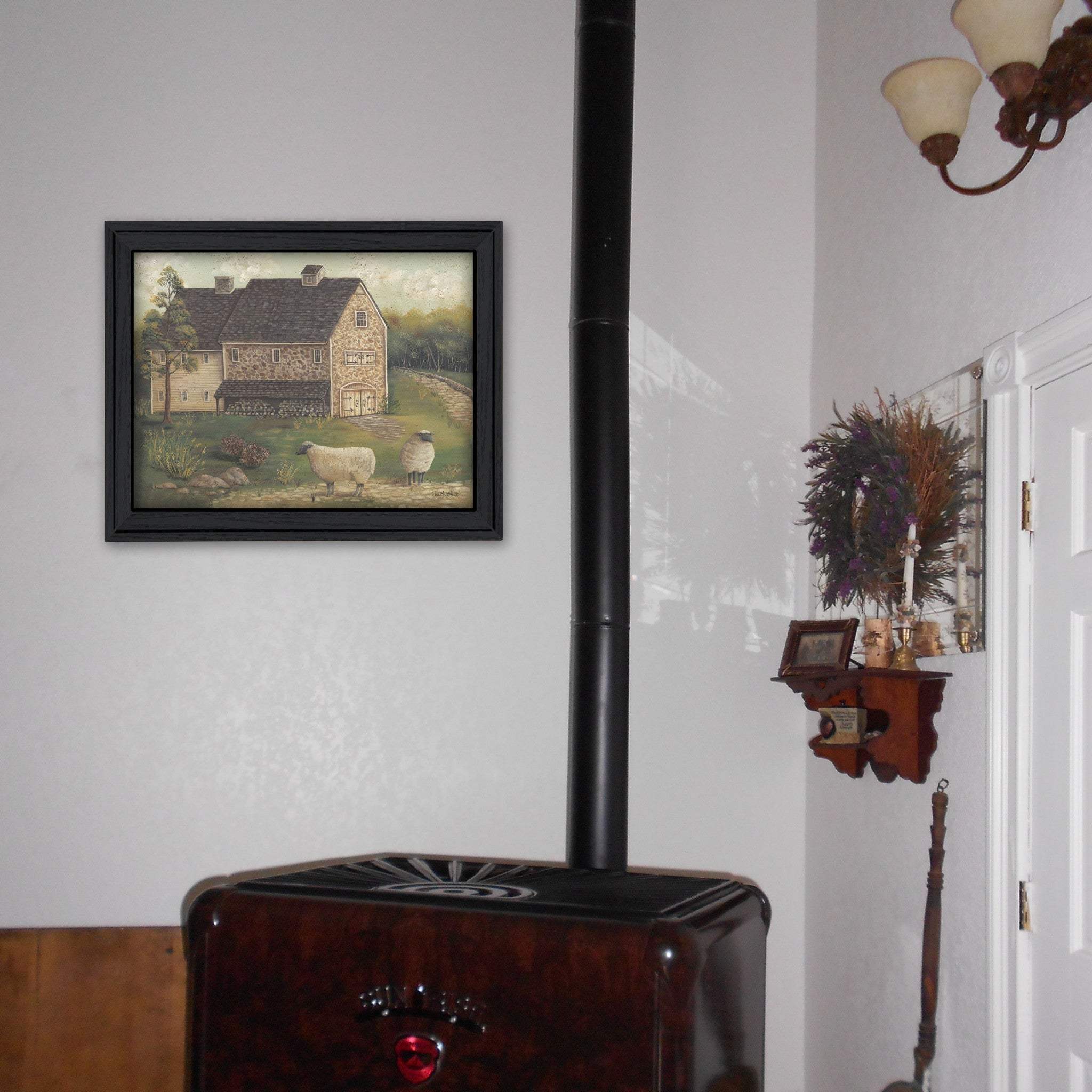 Stone Barn 1 Black Framed Print Wall Art - Homeroots - Flyclothing LLC
