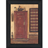 Old Red Pie Safe Black Framed Print Wall Art - Homeroots - Flyclothing LLC