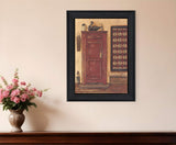 Old Red Pie Safe Black Framed Print Wall Art - Homeroots - Flyclothing LLC