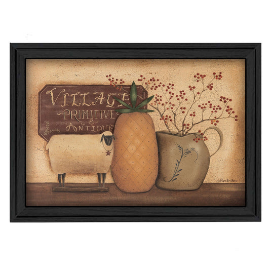 Country Necessities Black Framed Print Bathroom Wall Art - Homeroots