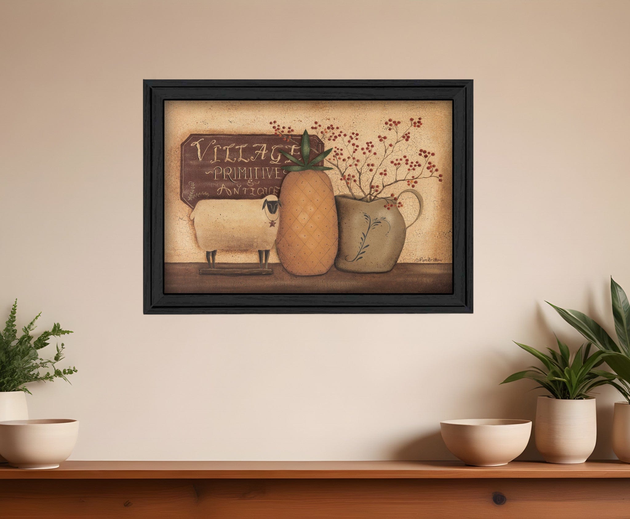 Country Necessities Black Framed Print Bathroom Wall Art - Homeroots