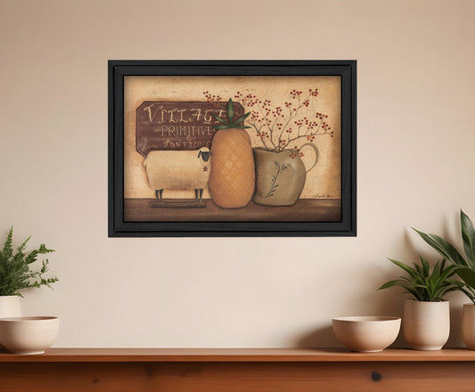 Country Necessities Black Framed Print Bathroom Wall Art - Homeroots