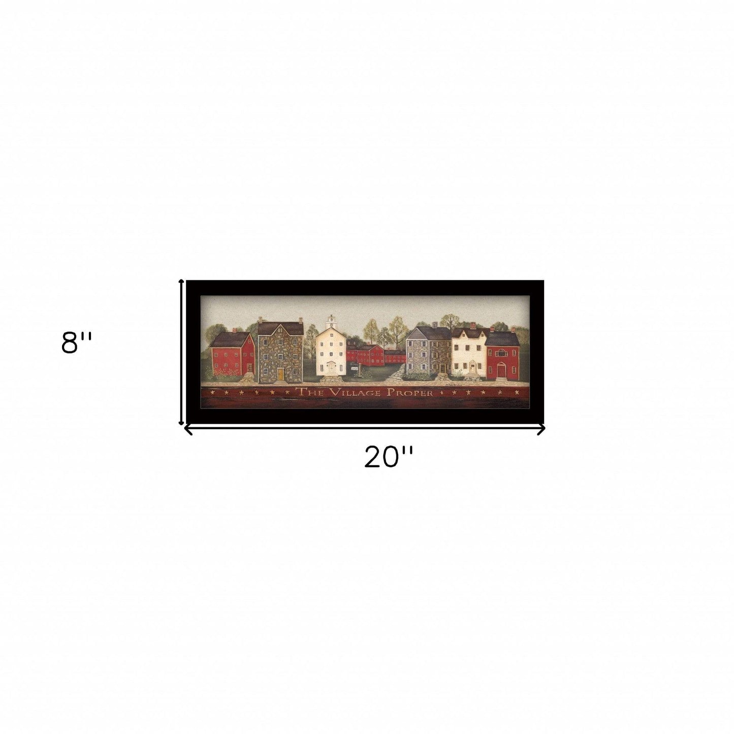 The Village Proper Black Framed Print Wall Art - Homeroots - Flyclothing LLC