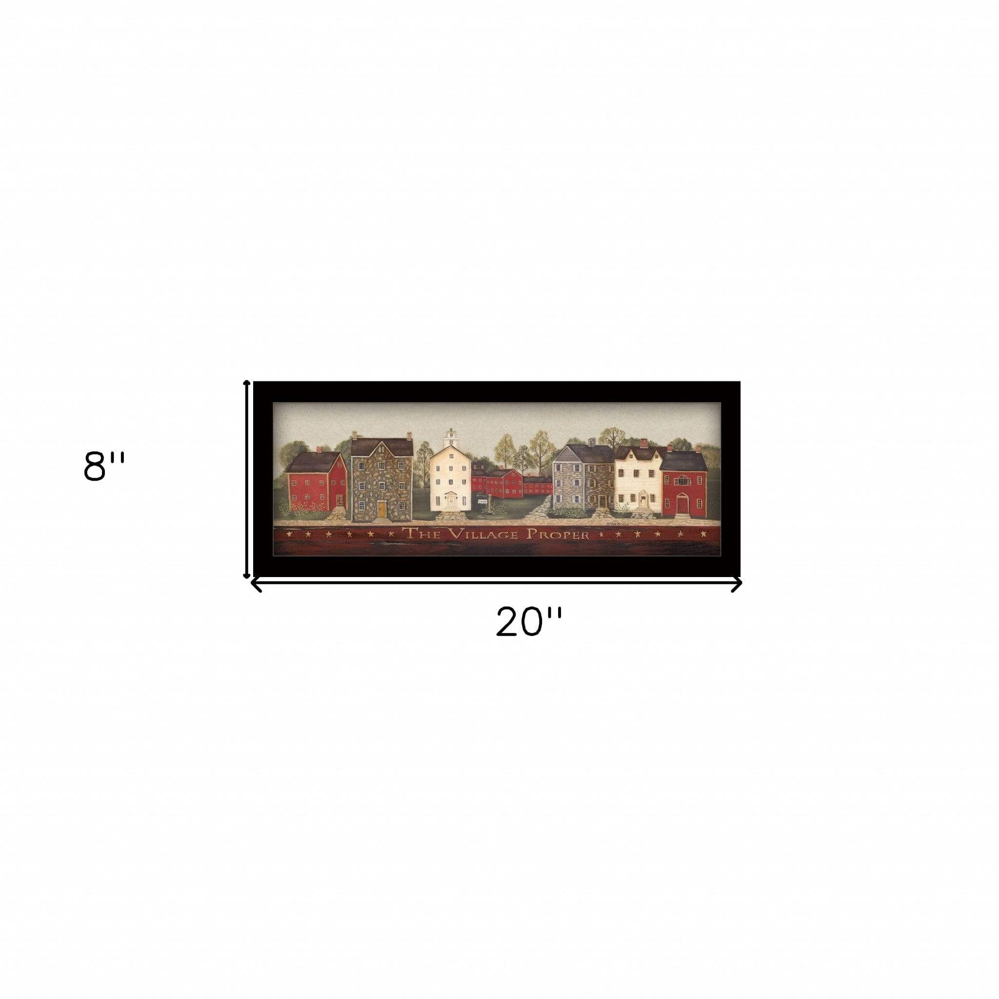 The Village Proper Black Framed Print Wall Art - Homeroots - Flyclothing LLC