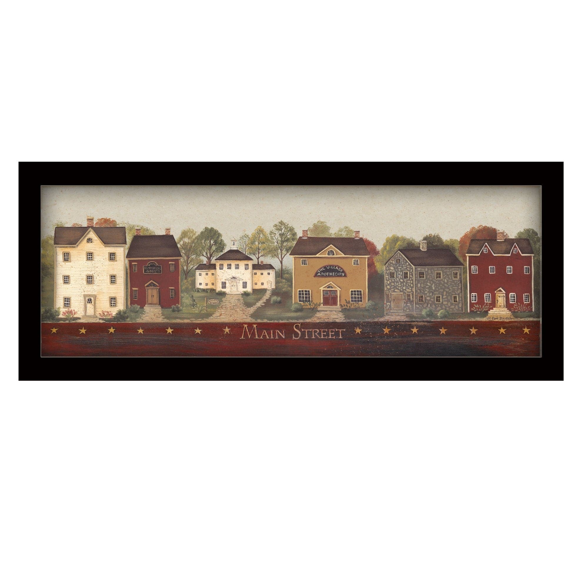 Main Street 1 Black Framed Print Wall Art - Homeroots