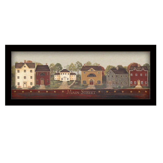 Main Street 1 Black Framed Print Wall Art - Homeroots