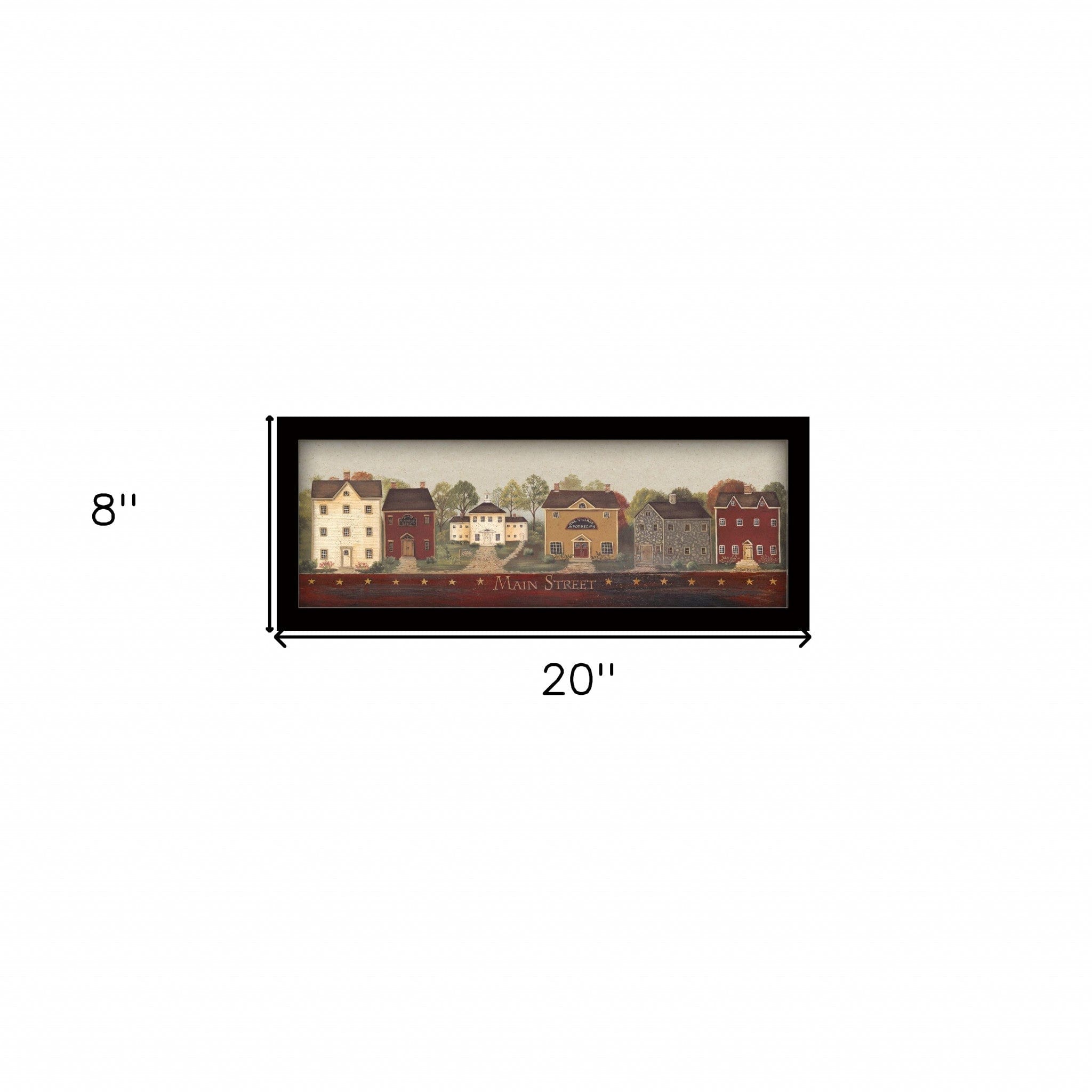 Main Street 1 Black Framed Print Wall Art - Homeroots