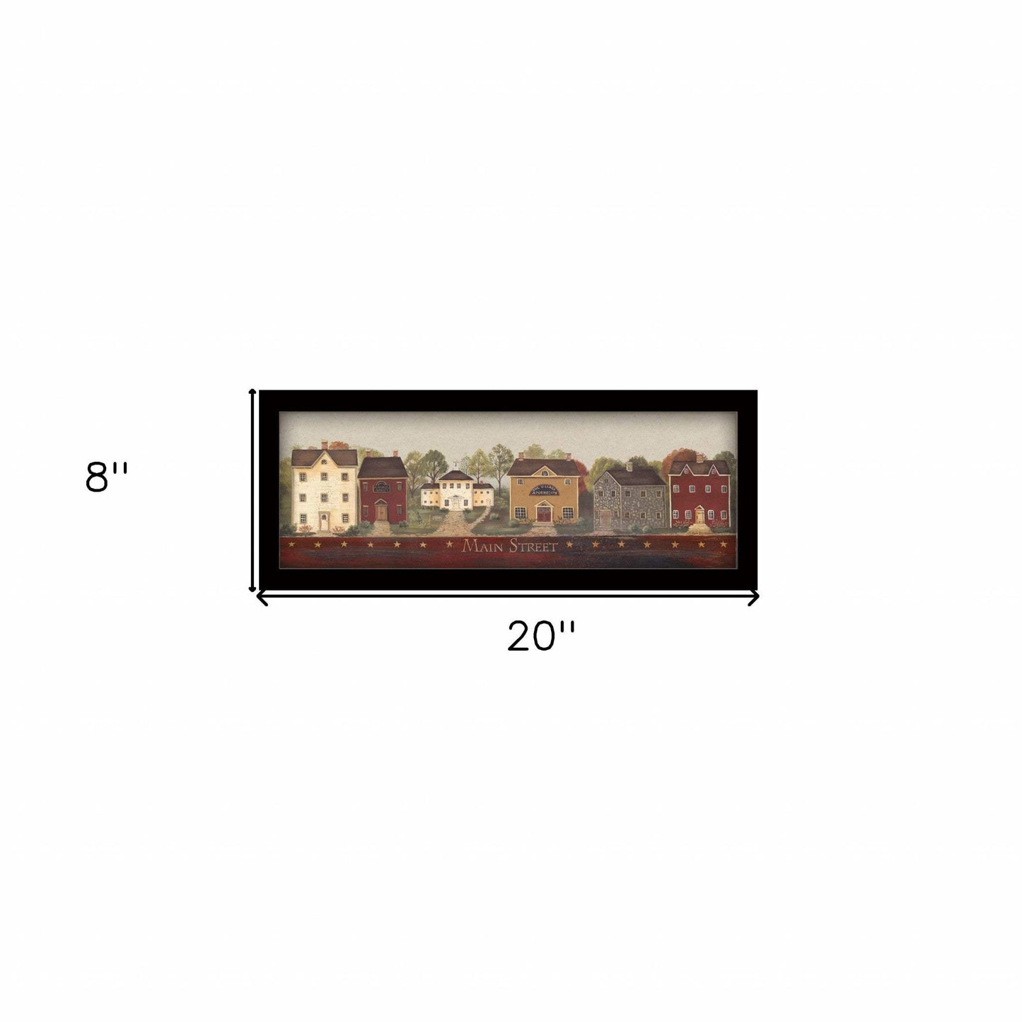 Main Street 1 Black Framed Print Wall Art - Homeroots - Flyclothing LLC
