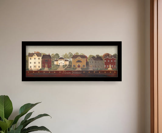 Main Street 1 Black Framed Print Wall Art - Homeroots