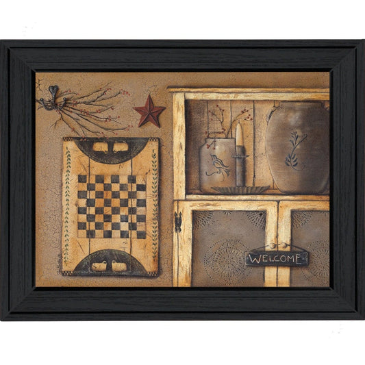 Country Treasures Black Framed Print Wall Art - Homeroots