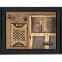 Country Treasures Black Framed Print Wall Art - Homeroots