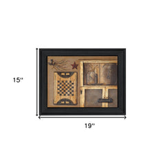 Country Treasures Black Framed Print Wall Art - Homeroots