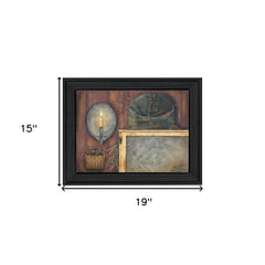 Tin Sconce Black Framed Print Wall Art - Homeroots
