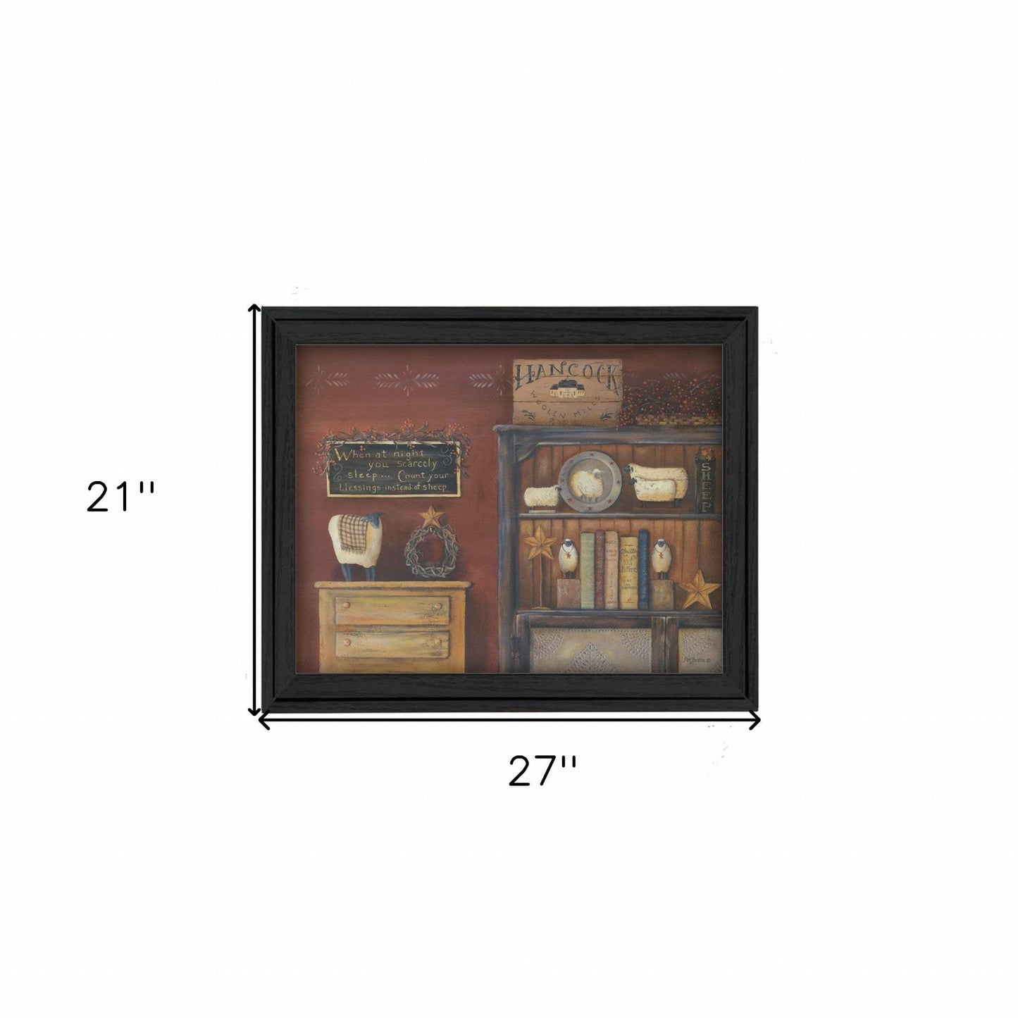 Count Your Blessings 3 Black Framed Print Wall Art - Homeroots - Flyclothing LLC