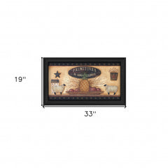 Primitive And Antiques Shelves Black Framed Print Wall Art - Homeroots