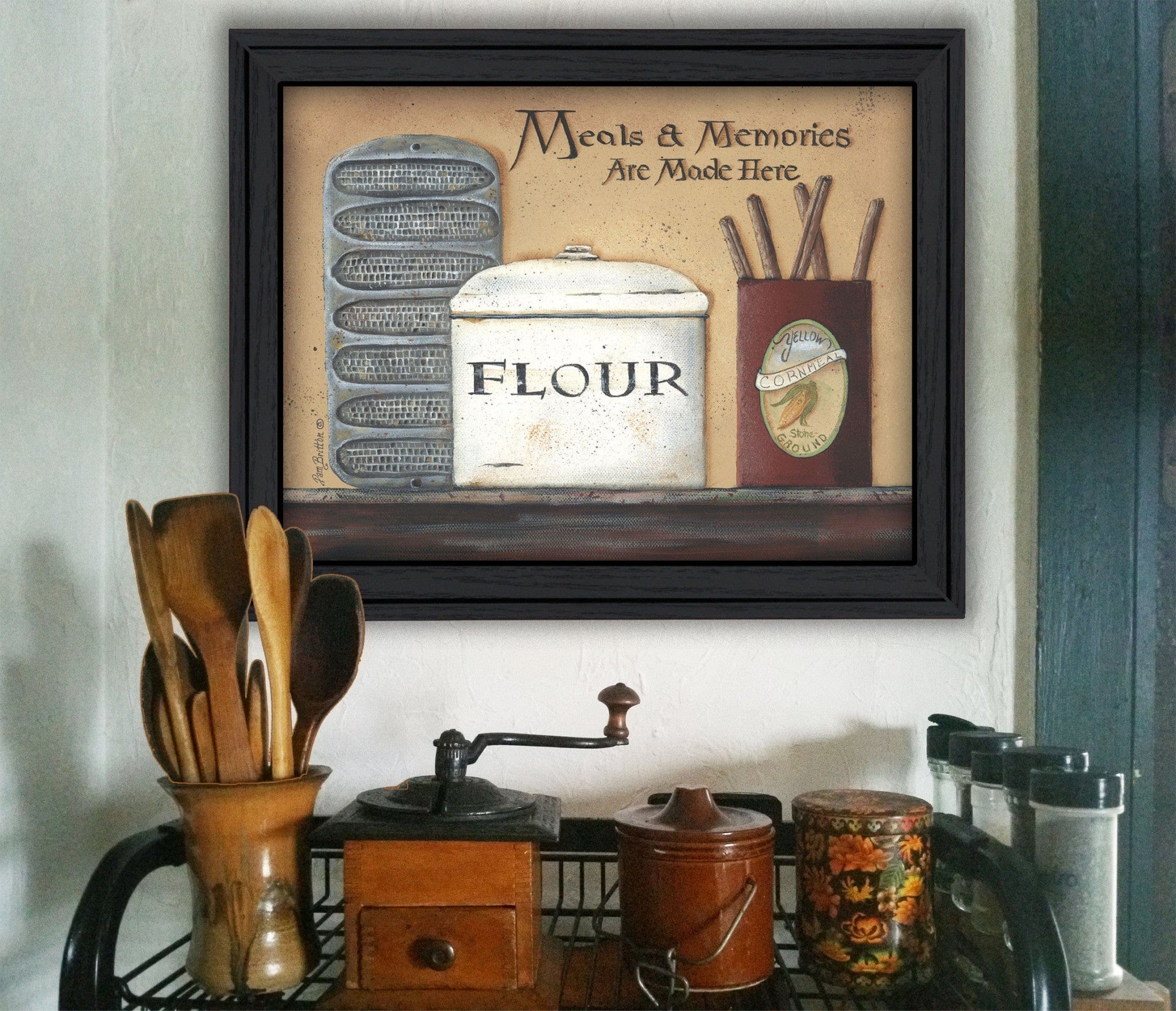 Meals and Memories Black Framed Print Wall Art - Homeroots