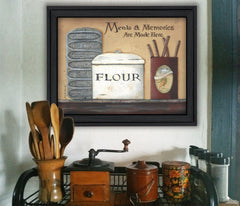 Meals and Memories Black Framed Print Wall Art - Homeroots