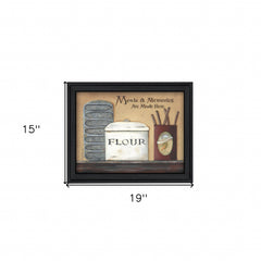 Meals and Memories Black Framed Print Wall Art - Homeroots