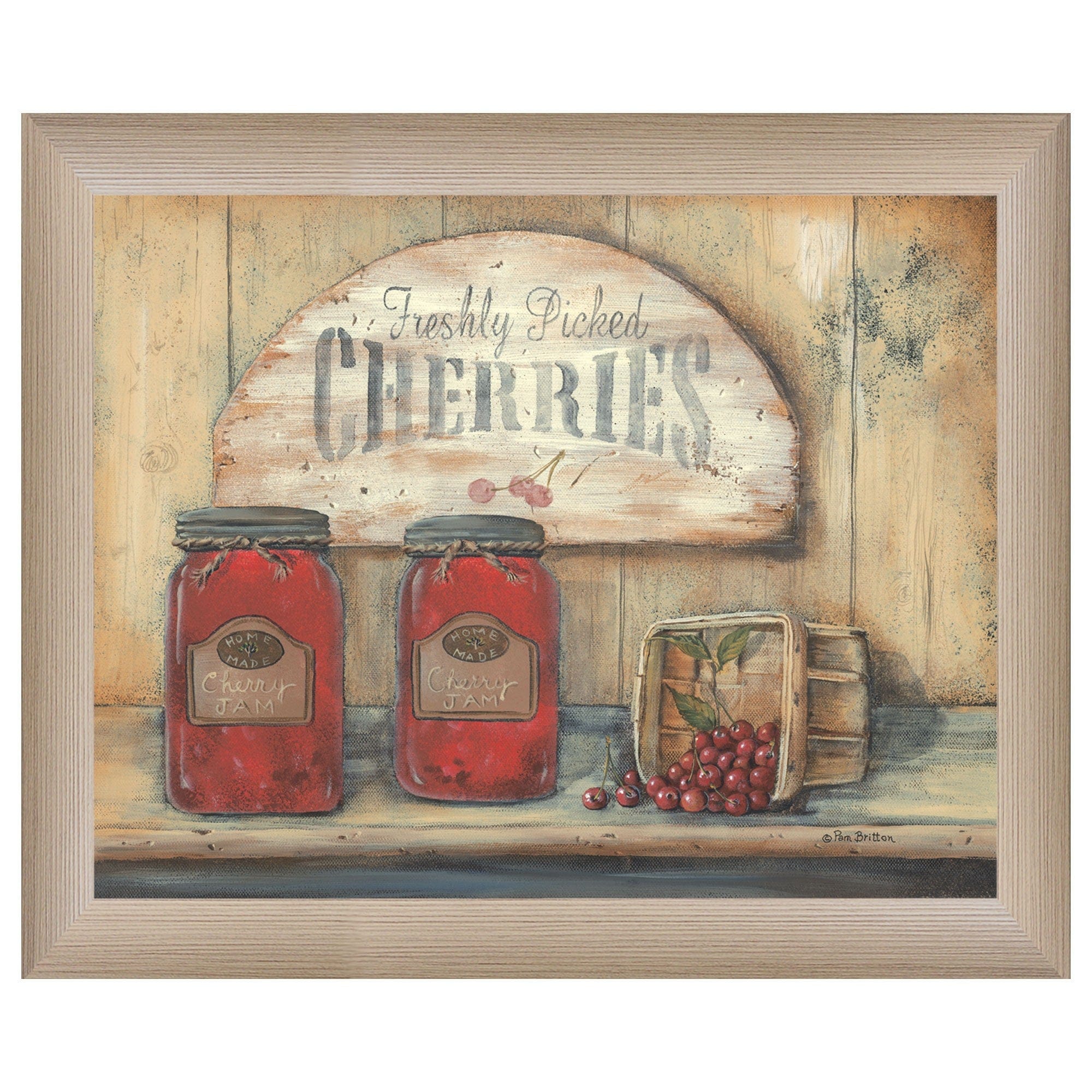 CHERRY JAM 1 Brown Framed Print Wall Art - Homeroots