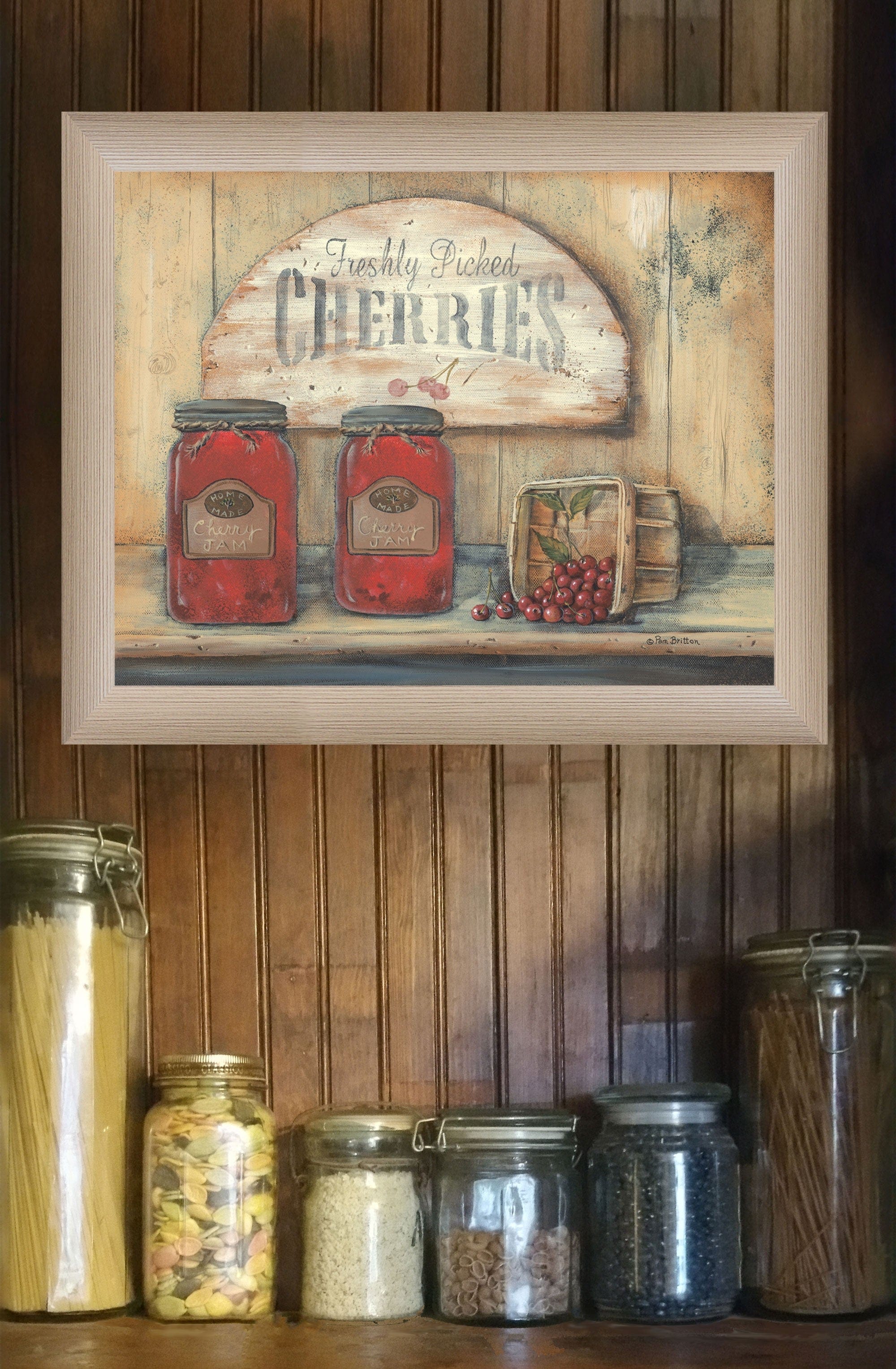 CHERRY JAM 1 Brown Framed Print Wall Art - Homeroots