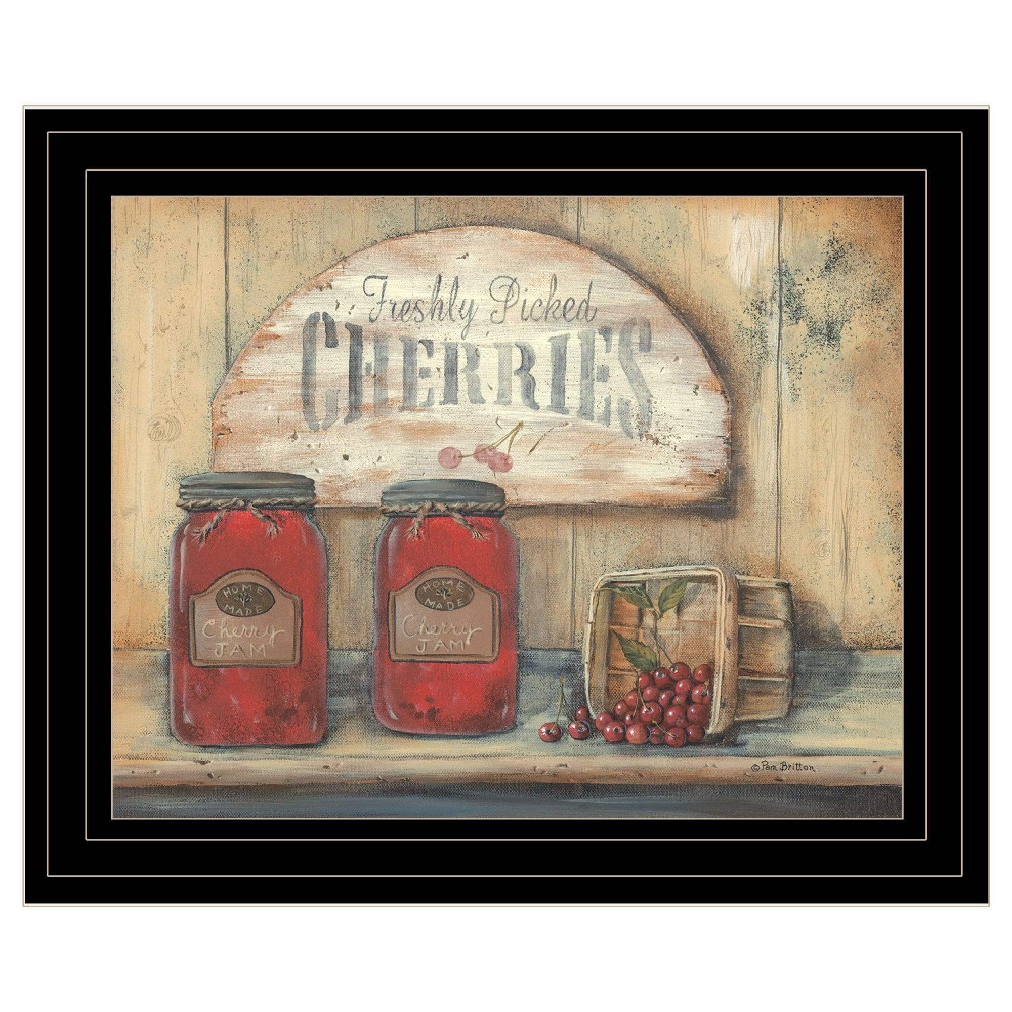 CHERRY JAM 2 Black Framed Print Wall Art - Homeroots - Flyclothing LLC
