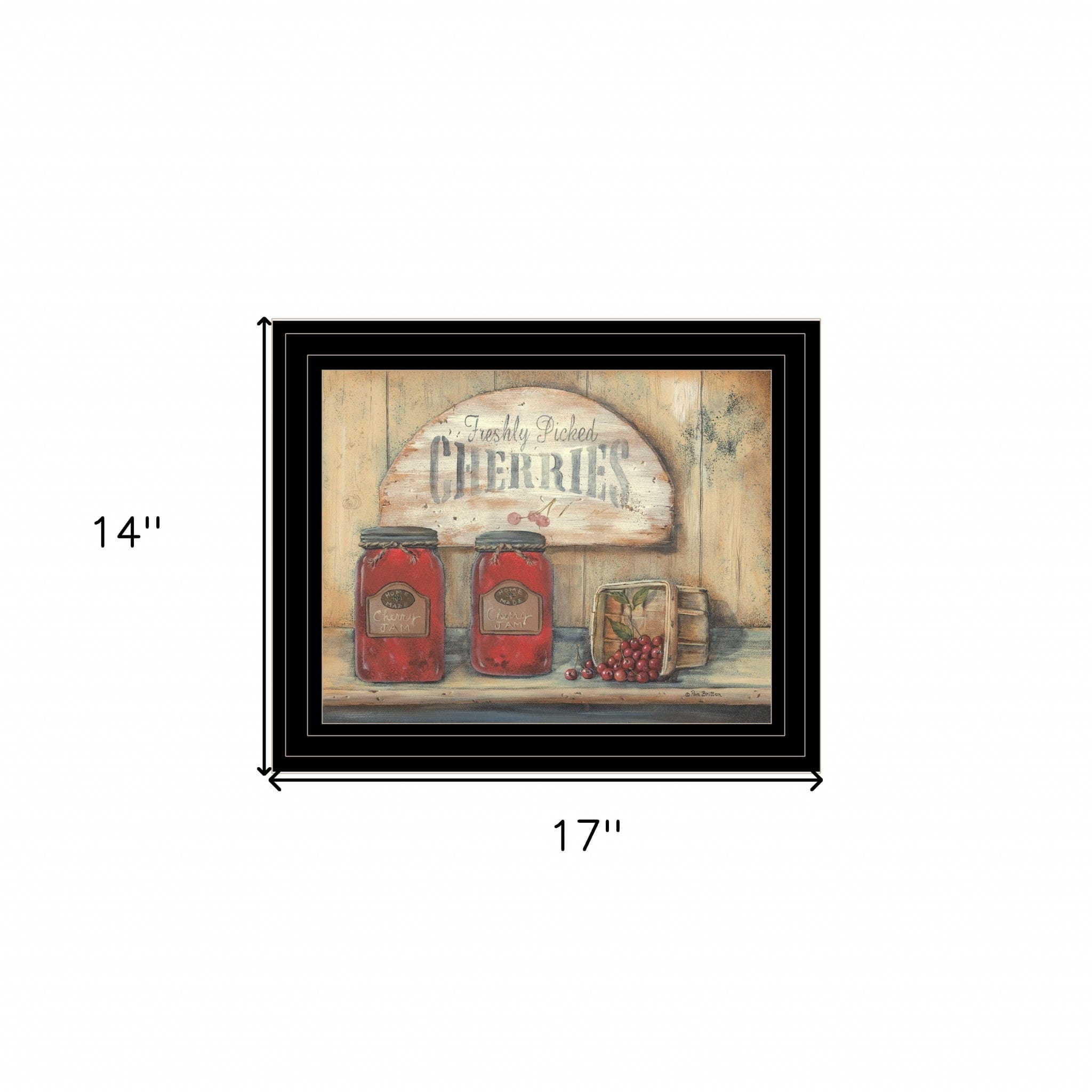CHERRY JAM 2 Black Framed Print Wall Art - Homeroots