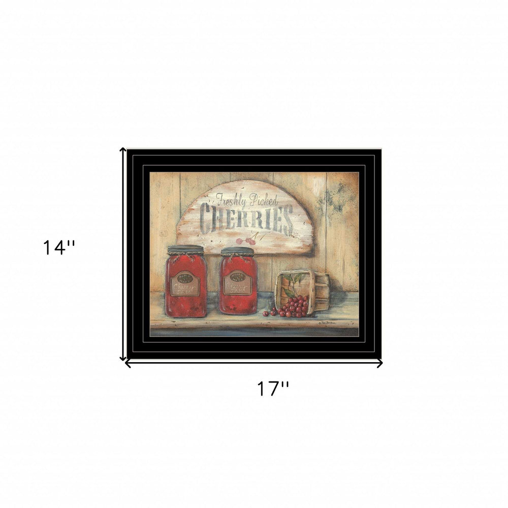 CHERRY JAM 2 Black Framed Print Wall Art - Homeroots - Flyclothing LLC