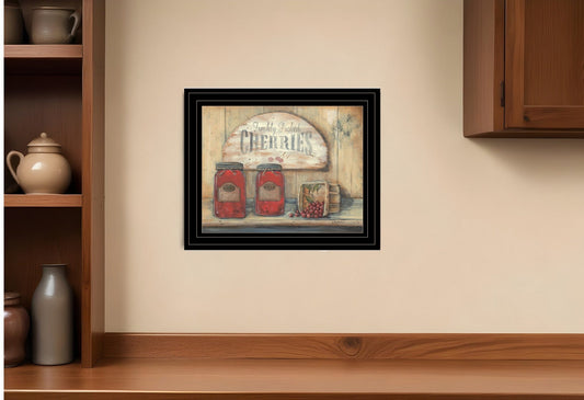 CHERRY JAM 2 Black Framed Print Wall Art - Homeroots