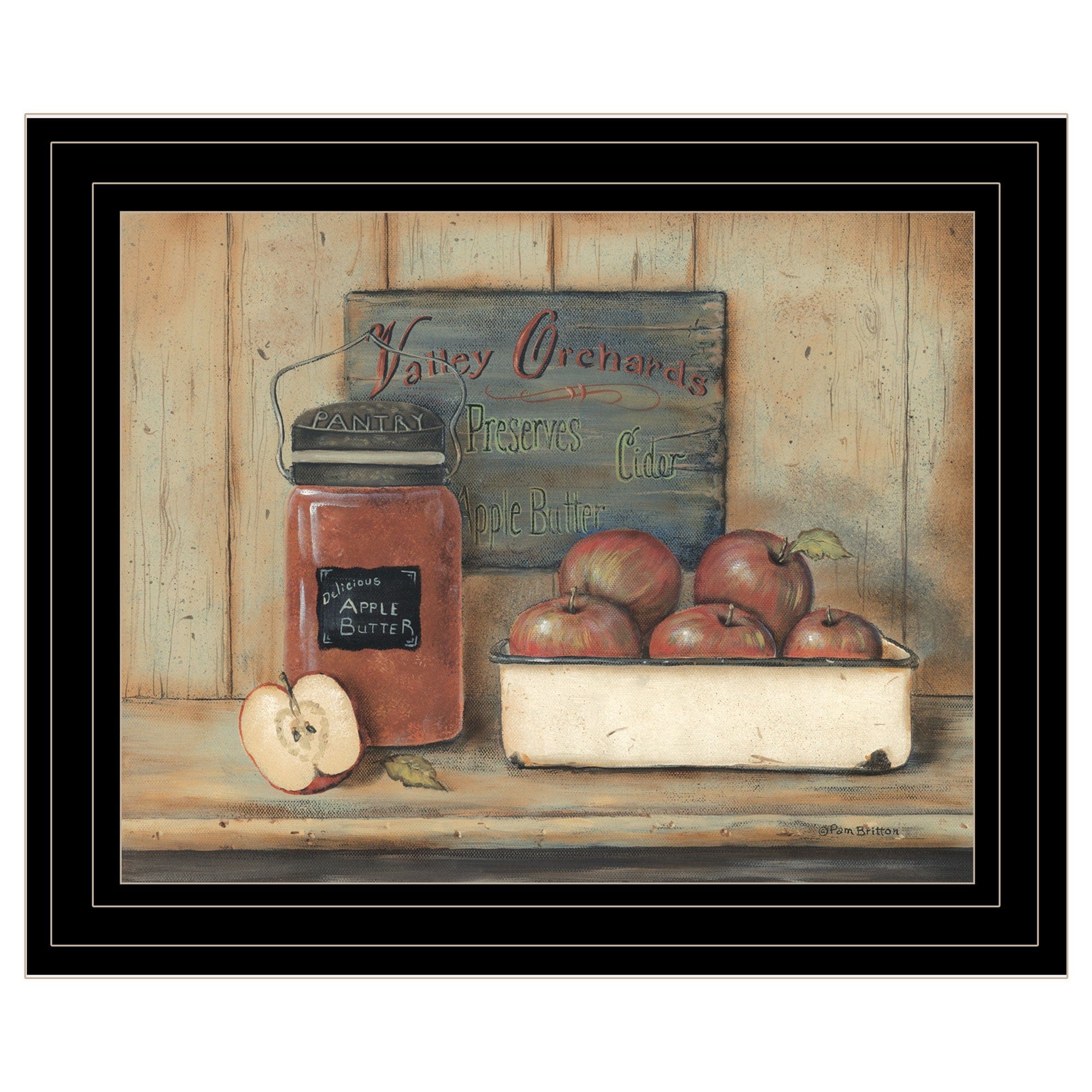 Apple Butter 2 Black Framed Print Kitchen Wall Art - Homeroots