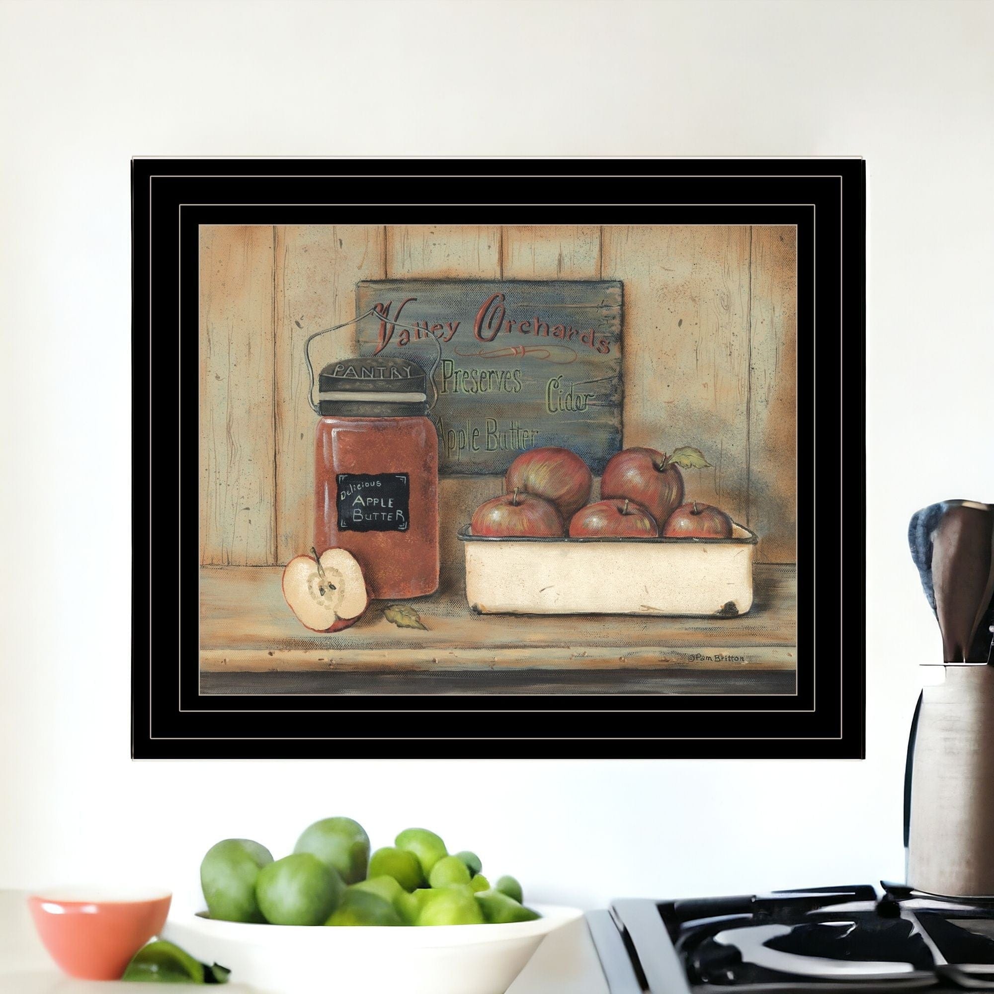 Apple Butter 2 Black Framed Print Kitchen Wall Art - Homeroots